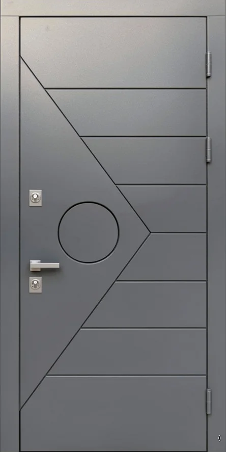 Входная дверь Appolo-27 (Порошковое напыление / МДФ Шпон) - внешняя сторона
